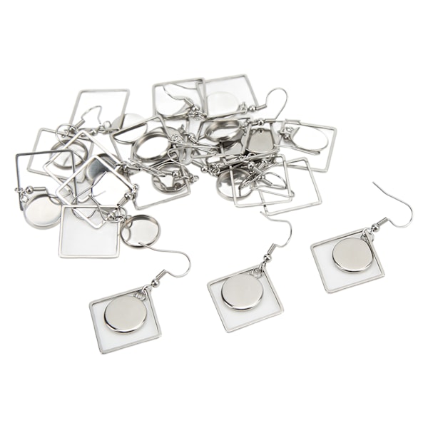 20 stk ørepyntblanker Personlighet Uthulet Rustfritt Stål DIY Ørepyntbrett for Smykkefremstilling DIY Håndverk