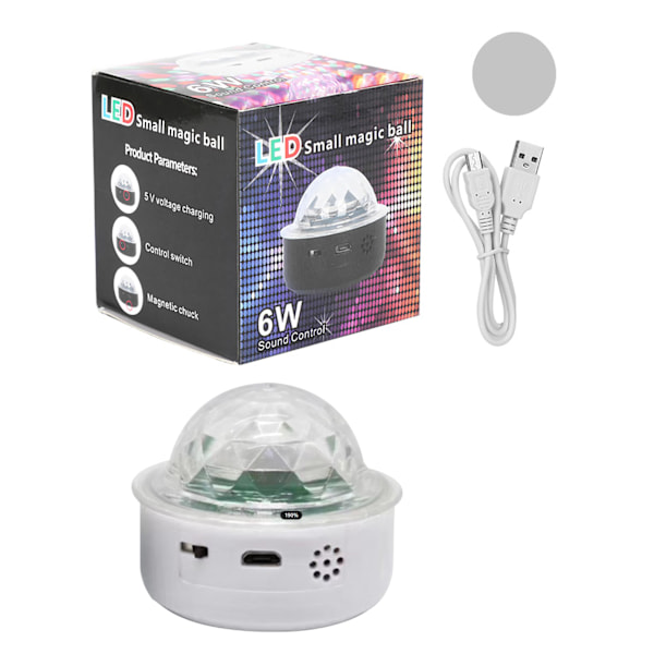 MINI RGB musikopladningslys med magnetMED MAGNET