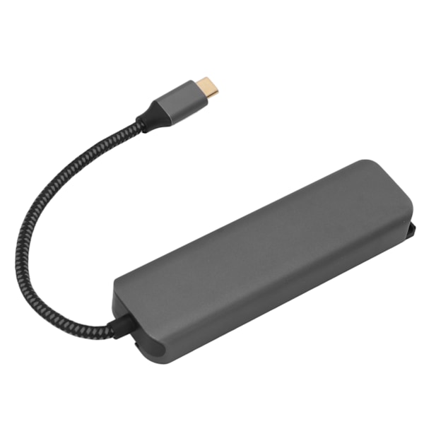 USB C Hub Multiport Adapter 5 Gbps överföring 100 W PD-laddning 4K UHD 6 i 1 USB C Dongle med justeringsbas