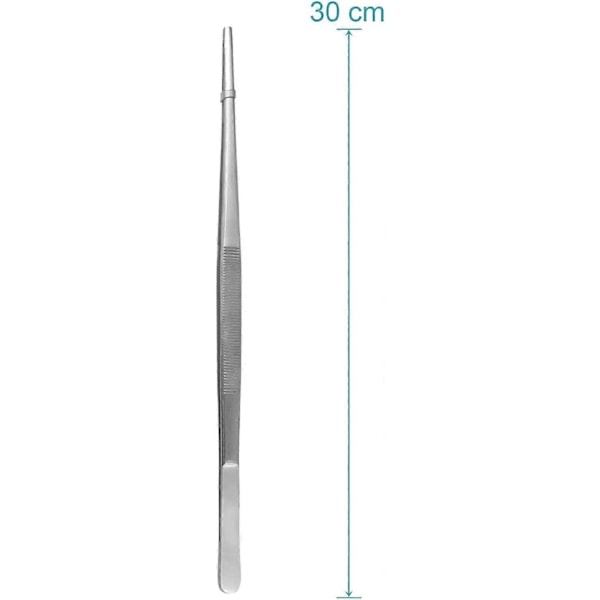 Pince du Chef - Kjøkkentang - Grilltang - Steketang - Kokketang - Rett Tang - Kjøkkenutstyr - Lengde: 30 cm - RUSTFRITT STÅL