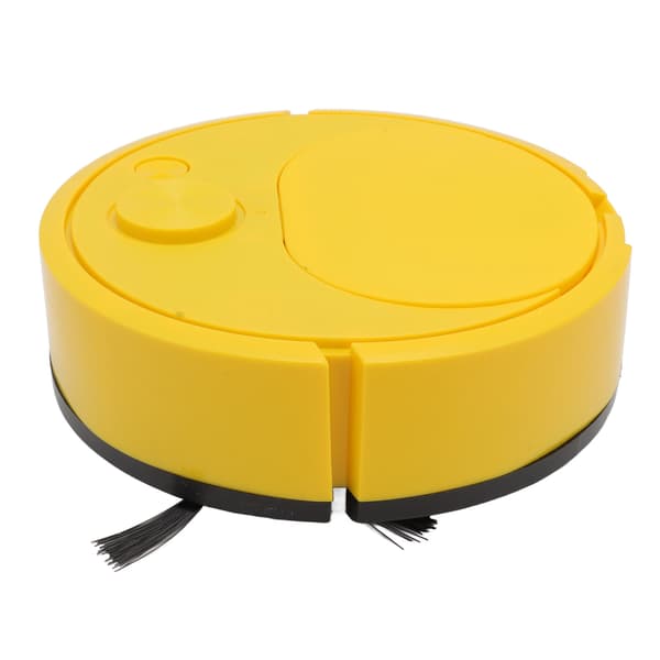 Robotstøvsuger Multifunksjonell USB-lading Mini Smart Feierobot for tregulv, fliser, tepper, gul