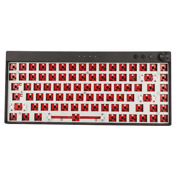 Mekanisk tangentbordssats 84 tangenter DIY RGB-belysning Hot Swap Trådlös 2.4G BT 3.0 5.0 Typ C Trådbundet Anpassat tangentbord för Win Svart