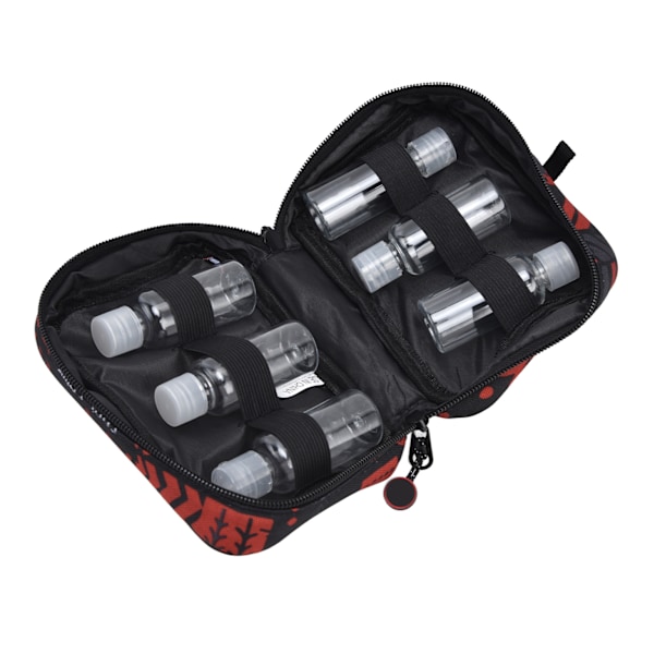 6-pack Campingkryddburkar Mini Bärbar Transparent Kryddburk Kit med Förvaringsväska för Kök Camping Resor