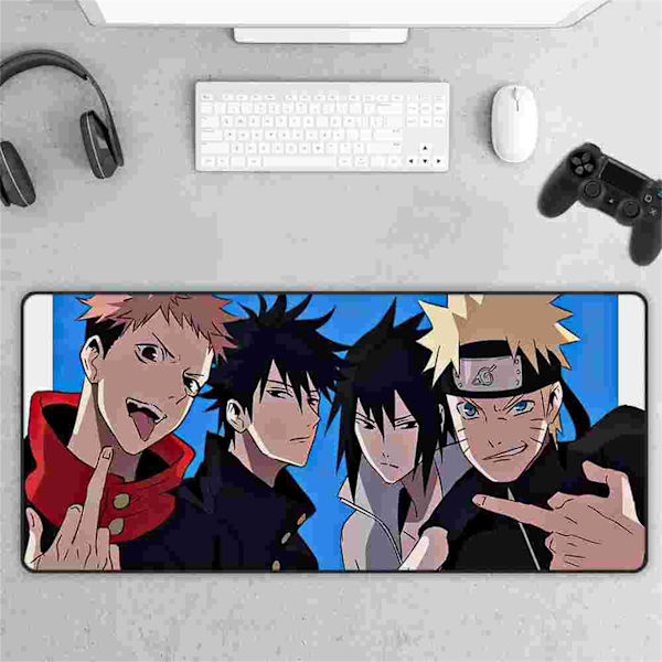 Musmatta Naturligt Gummi Anti Slip Vattentät Anime Cartoon Mönster Stor Musmatta för Kontor Spel Hem 90x40cm / 35x16in