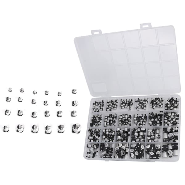 400 stk. SMD Elektrolytkondensator 24 Værdier Aluminium 1uF‑1000uF Tilbehørssæt 6.3V‑50V