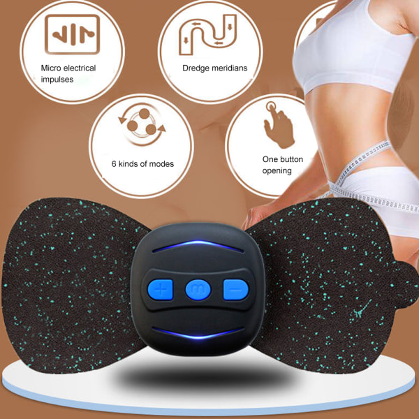 EMS Pulse Massager Mini Relive Fatigue Nakke Kroppsmuskel Massasjer Stimulator (Fjernkontroll Type)