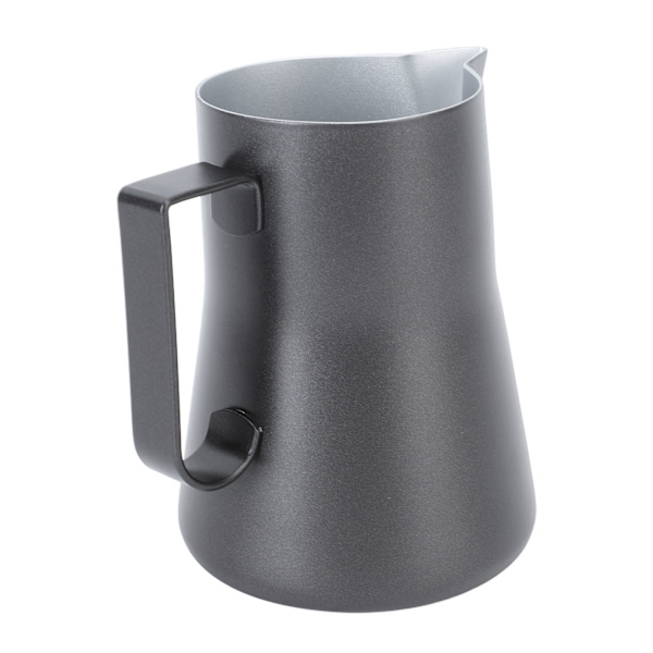 550 ml melkeskummerkanne i rustfritt stål 304 med spiss tut, melkeskummerkopp, tilbehør til kaffemaskin, svart