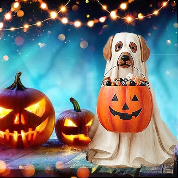 Halloween Spøgelses Hund Godter Skål Holder