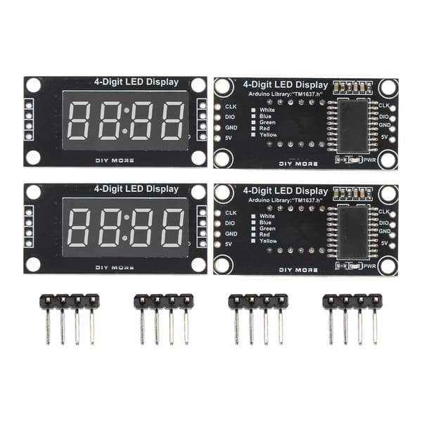 4 sæt digitalt rørdisplaymodul LED 4-cifret 7-segment 0,36 tommer TM1637-drevchip grøn MRA110J