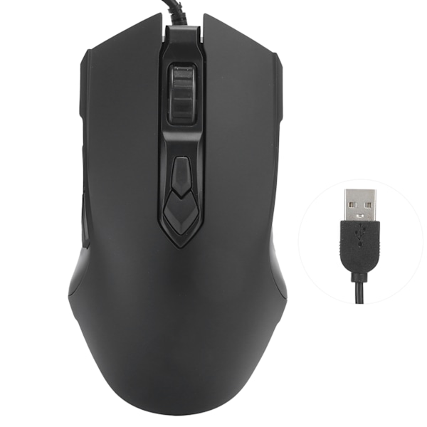 AJAZZ kablet mus USB RGB stationær bærbar gaming justerbar DPI computer tilbehør AJ52AJ52 Athletic Black