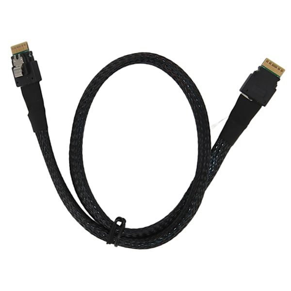 Ohut SAS-kaapeli jopa 12 GBPS tinattua kuparia, joustava ja vakaa, turvallinen Micro SATA -kaapeli pöytätietokoneen kotelon kiintolevylle 0,5 metriä / 1,6 jalkaa