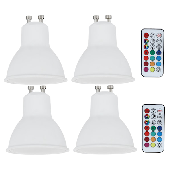 3W RGB-färgförändrande LED-spotlight med fjärrkontroll för sovrum, korridor, hotell, bar 85265V (GU10 RVB blanc chaud)