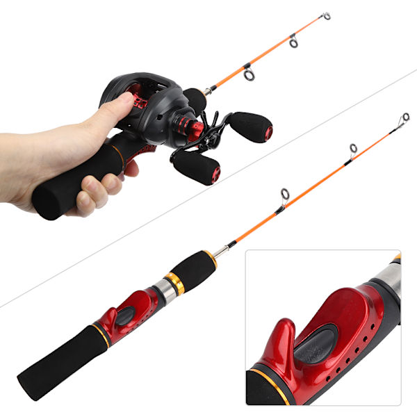 52 cm isfiskestangstang To sektioner Tre guidering FRP Fibermateriale Tilbehør