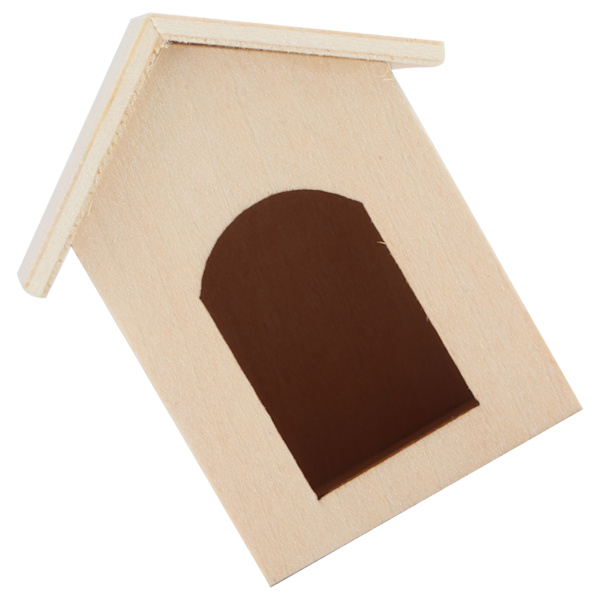 1:12 Dockhus Trähundhus Simulerad Miniatyr Kennelmodell Lekleksakstillbehör Enfärgad Kennel