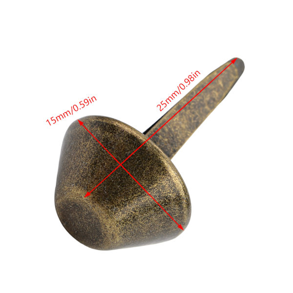 50 st Läder Craft Handväska Cone Fötter Nailhead Stud Spike Supplies 15mm
