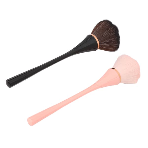 2 stk. make-up børstesæt, præcis farvelægning, udtoning, 3D, bløde, rige, slanke børster, løs pudder, blush, stor make-up børste
