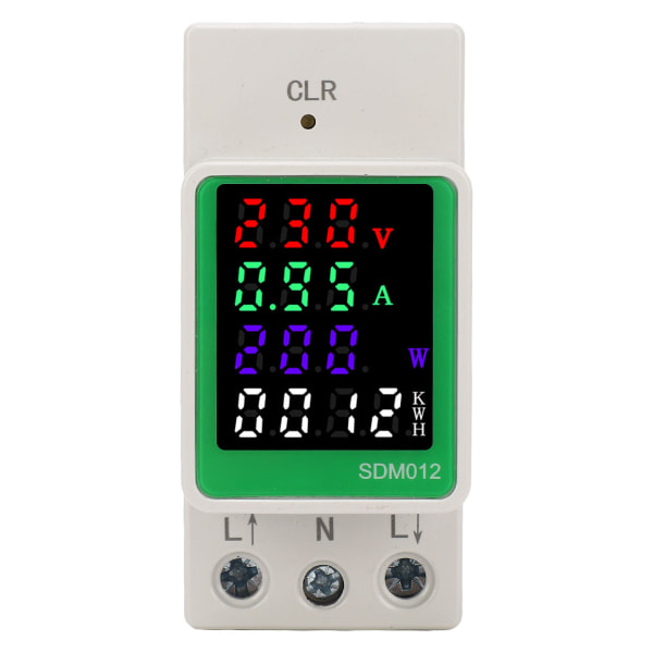 LED Digital Färgdisplay Elektricitetsmätare Enfas AC Ström Spänning Frekvens Effektfaktor Mätare AC230V 0-100A RS485 Typ