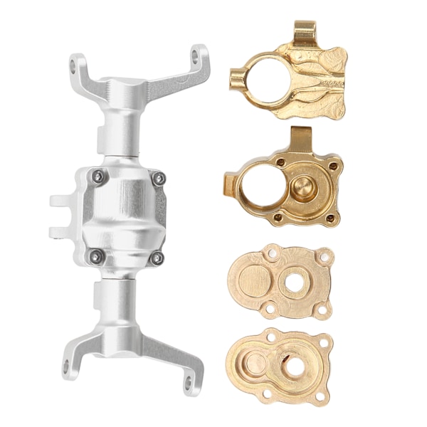CNC-framställd framaxelhus-styrkopp i metall för FMS för Xiaoqi FCX24 1/24 halv RC-bil silver