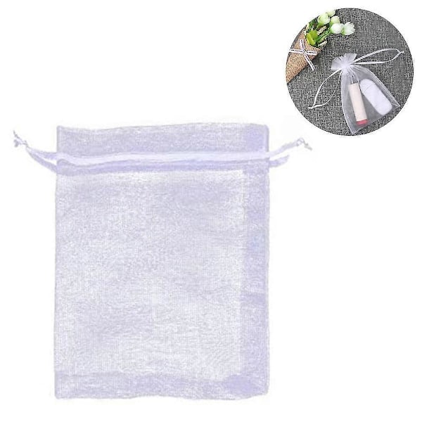 100 stk. Organza Poser Bryllupsposer, 7x9cm Smykke Gaveposer