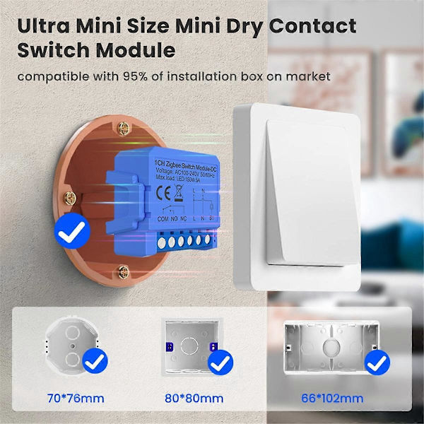 Switch Off Graffiti APP ZigBee 12/24V DC NONC Intelligent Switch Off