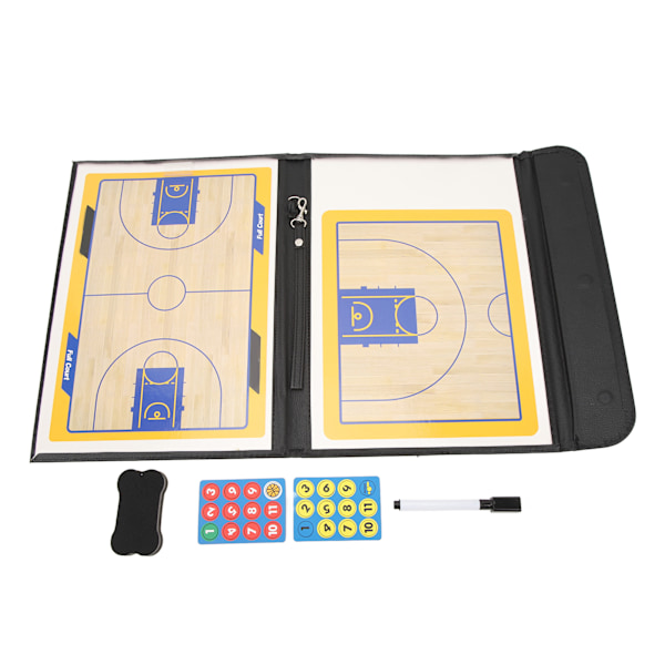 Basketboll Clipboard 2.5 Vikbar Basketboll Coaching Board Magnetisk Strategitavla med Penna Suddgummi