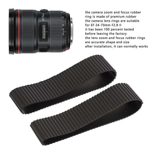 Reparationssæt til kameraobjektiv - Gummizoom og fokusring til EF 24-70 mm F2.8 II objektiv