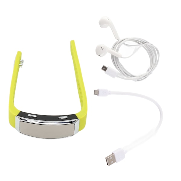Recorder Watch HD brusreducering röstaktiverad uppladdningsbar musikspelare inspelare armband för klassmöte gul 8GB