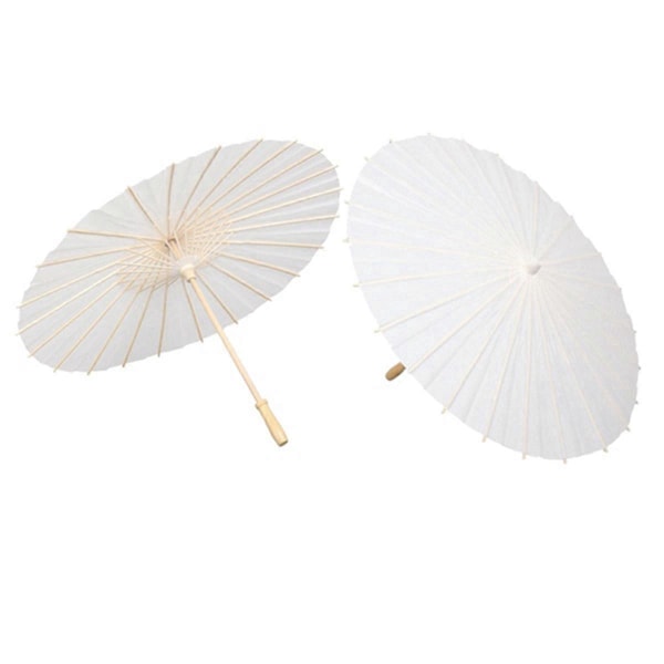 7 stk. Papirparasol Bryllupsparaply Festartikler Bambusparaplyer 84 cm