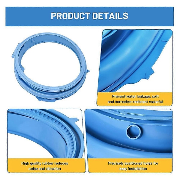 WH05X29521 Tiiviste GE-pesukoneeseen, pesukoneen luukun tiiviste Blue76