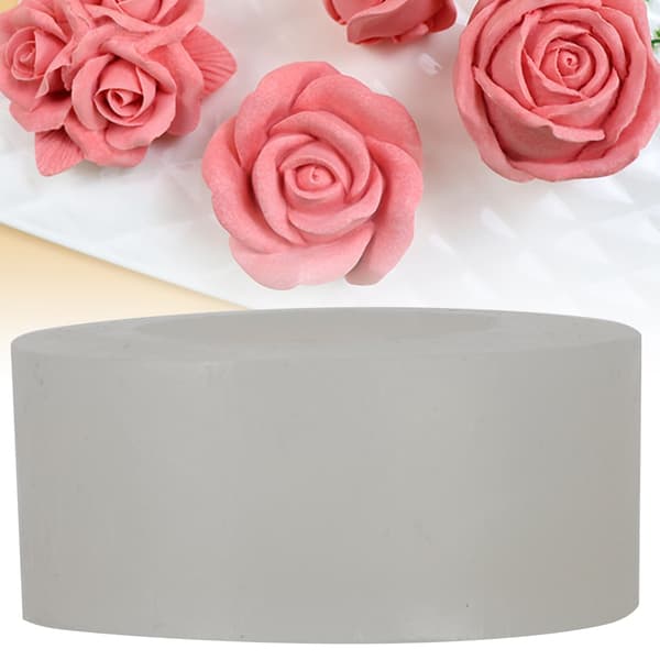 Silikon Rose Blomst Dryppform DIY Håndlaget Såpe Aromaterapi Dekorasjon Håndverk