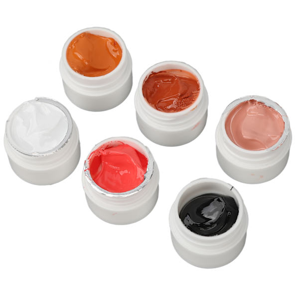 6 färger pärlemor nagelgel gnistrande glänsande högpigmenterad långvarig reflekterande glitter ritning gellack