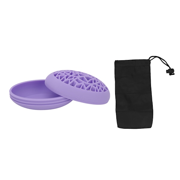 Desktop kosmetisk borste Torkhållare Organizer Rack Professionell mjuk silikon makeup borste Rengöringsmatta Lila