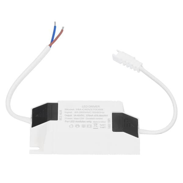 12W LED Driver Konstant Strøm 270mA Input AC85‑265V Output DC24‑40V Strømtransformator