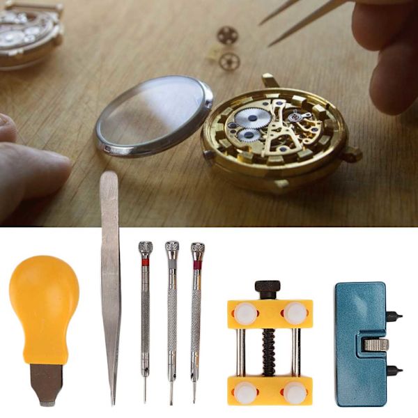 7st/ set Watch Bry Pincet Skruvmejsel Watch Case Opener Watch Repair Kit