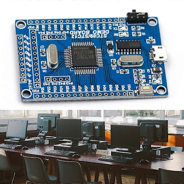 51 Enkelchips Mikrodator Minsta Systemkort Stc89c52rc Ic Tft 1.44 Lcd