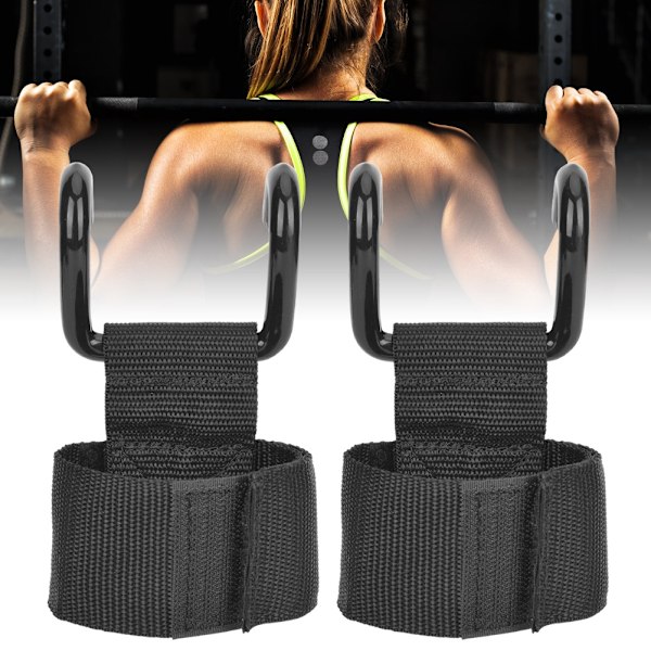 2 stk Fitness Vægtløftekrog Træning Gym Grips Stropper Håndledsstøtte til sports træningsudstyr Vægtløftekrog