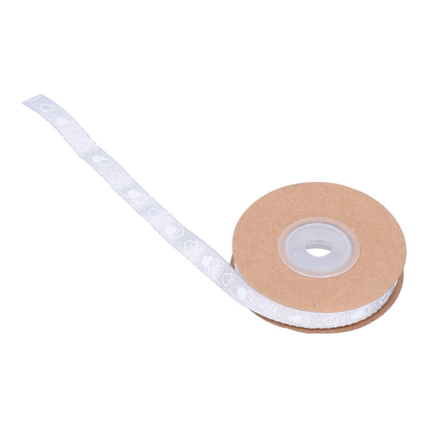 Hjerteprint Bånd 1,0 cm Bred 10 m Lang Kraftig Ydeevne Nem Brug Bånd Dekorationer