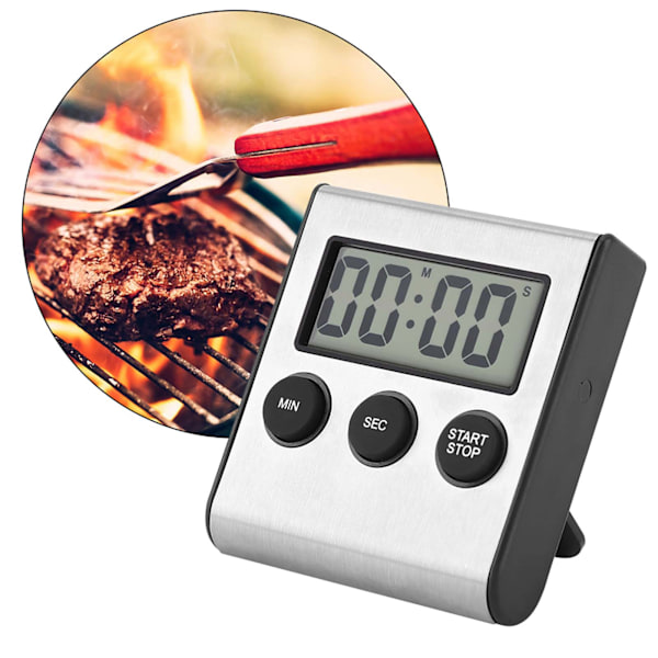 Digital Kök Timer Skrivbord Väggmonterad Timer Alarmklocka Med Höglarm Stor Siffra