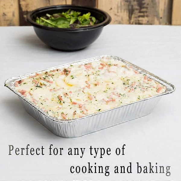 20 stk. aluminiumbakker, grillbakker, aluminiumfade, madbeholdere | 700 ml | 18,5 cm x 13,5 cm | Ideel til bagning, stegning og madlavning