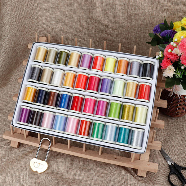 40 st broderimaskin tråd DIY tråd 280m 135D/2 för flera ändamål