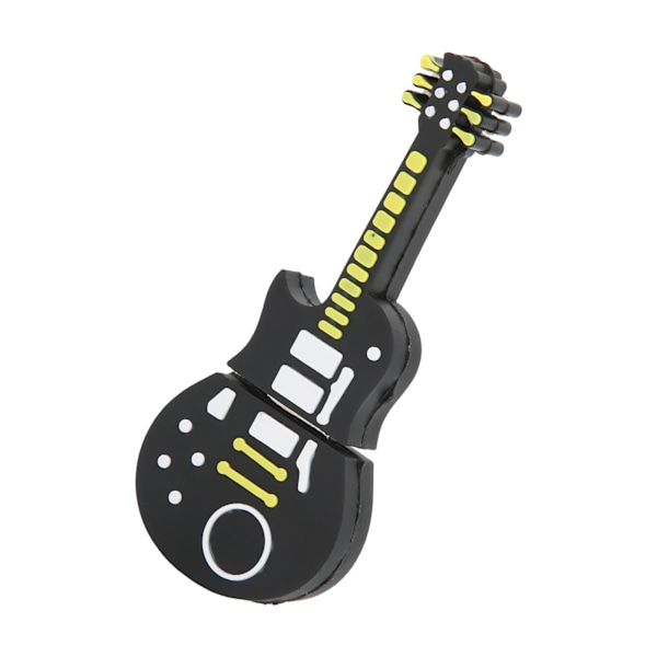 Flash Disk Bærbar Tegneserie Guitarformet USB Thumb Memory Stick til Information Storage Data Transmission Gave (128GB)