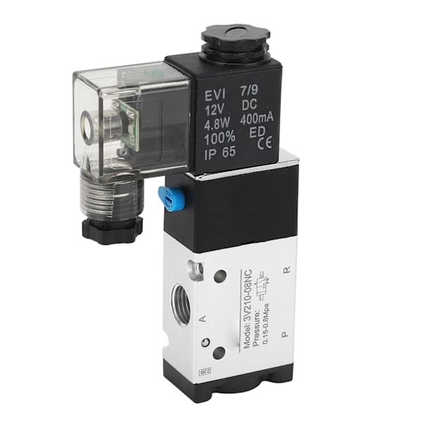 1/4in NPT Pneumatisk Magnetventil 2 Position 3 Vägs IP65 Luftdriven Magnetventil DC12V