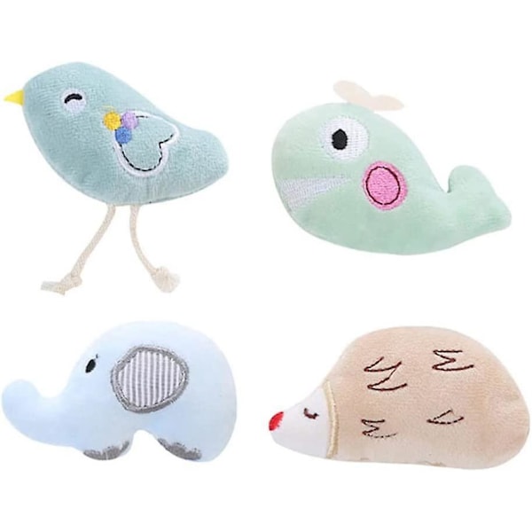 4-pack Katt Leksaker, Kattmynta Plysch Katt Leksaker, Kattmynta Leksaker, Interaktiv Katt Leksak för Katt Katt Leksaker