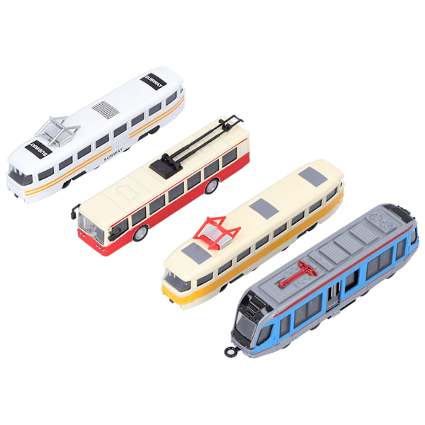 Højhastighedstog Bus Model PullBack Køretøjssamling Model Legetøj til Børn (B Gruppe)