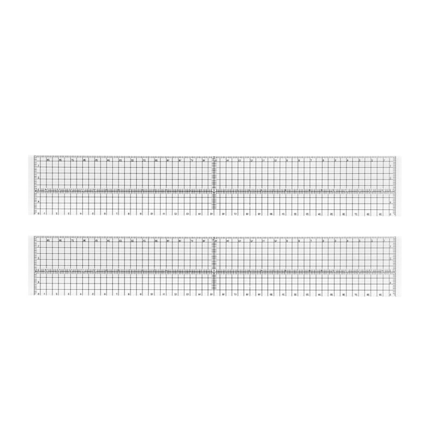 2 stk linjal klar skala tykk DIY quilting søm grafisk design dekkant linjal