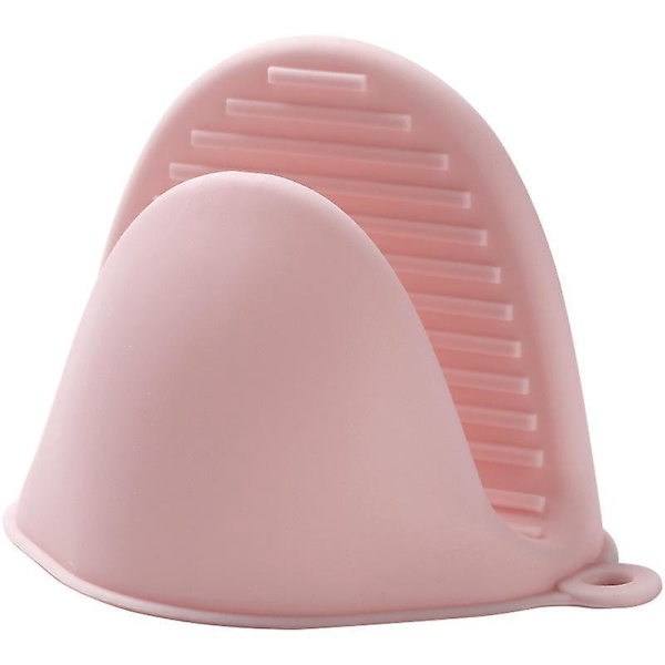Silikonugnsvantar - Set om 4, Värmebeständiga Handklämmor för Bakning, Matlagning och Grillning (Rosa)