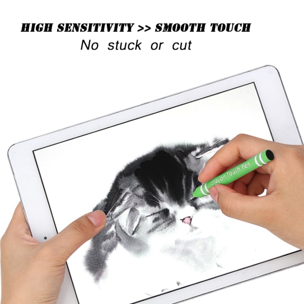 Smooth Touch Stylus Touch Pen Anti-ripe Nettbrett med høy følsomhet Touch Pen Grønn