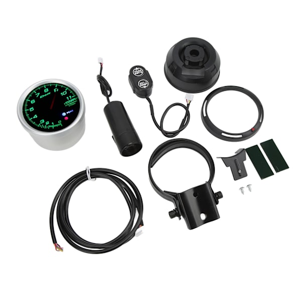 Varvräknare 85mm/3,35in diameter 0-11000RPM Färgglad LED-bakgrundsbelysning Universell för 12V motorcykel RV Yacht