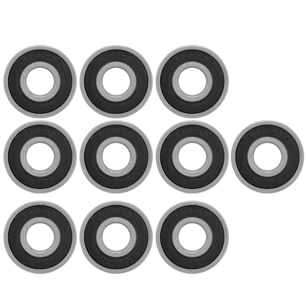 10 stk 6201-RS lager stål dypspor kulelager 12 mm