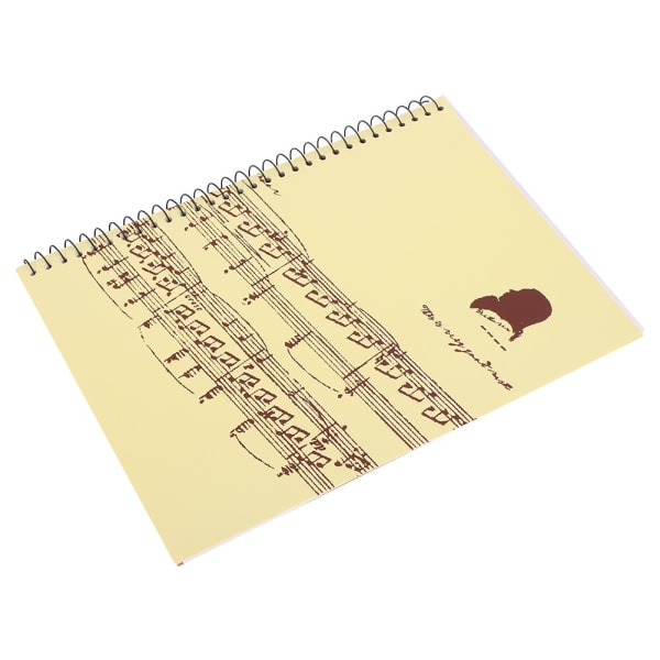 50 sider musikalsk notation Personale notesbog Musikmanuskript skrivepapir (gult partitur)